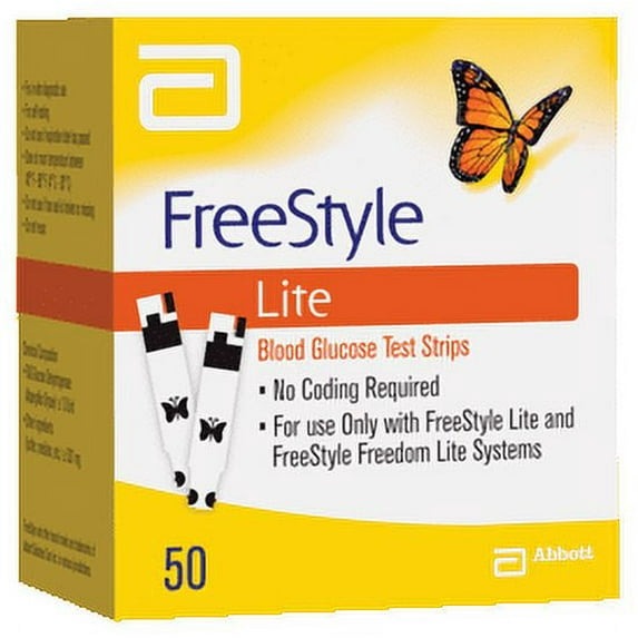 Freestyle Lite Glucose Strips 50 Count