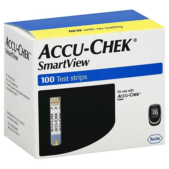 Accu Chek Smartview Glucose Test Strips 100 Count