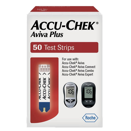 Accu Chek Aviva Plus Glucose Test Strips 50 Count