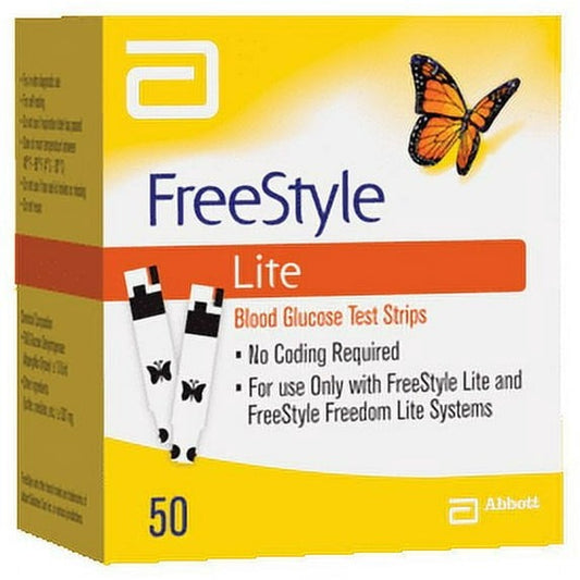 Freestyle Lite Glucose Strips 50 Count